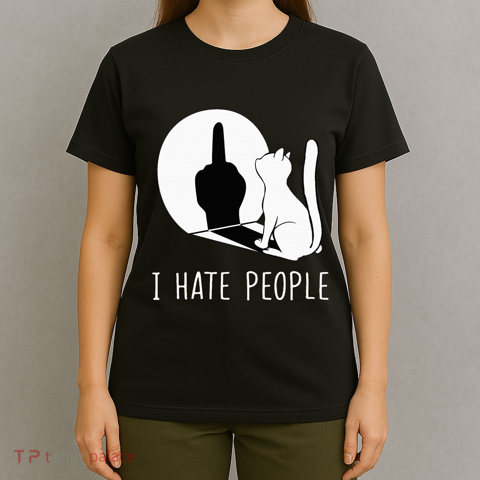 Grumpy Kitten Cats I Dont Like People Cat T-Shirt