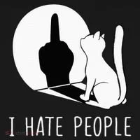 Grumpy Kitten Cats I Dont Like People Cat Coaster thumb 2