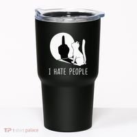 Grumpy Kitten Cats I Dont Like People Cat Tumbler thumb 0