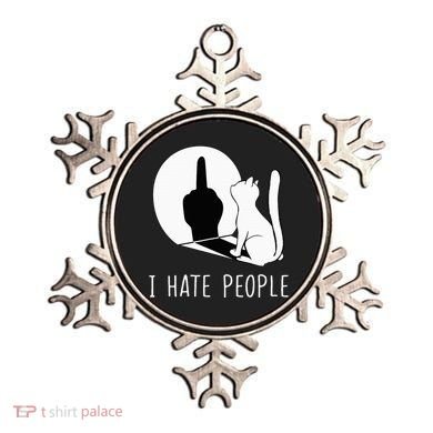 Grumpy Kitten Cats I Dont Like People Cat Ornament