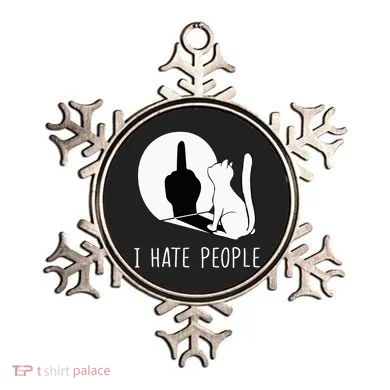 Grumpy Kitten Cats I Dont Like People Cat Ornament