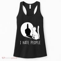 Grumpy Kitten Cats I Dont Like People Cat Women's Tank Top thumb 0