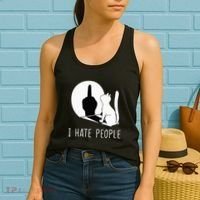 Grumpy Kitten Cats I Dont Like People Cat Women's Tank Top thumb 2