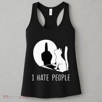 Grumpy Kitten Cats I Dont Like People Cat Women's Tank Top thumb 3
