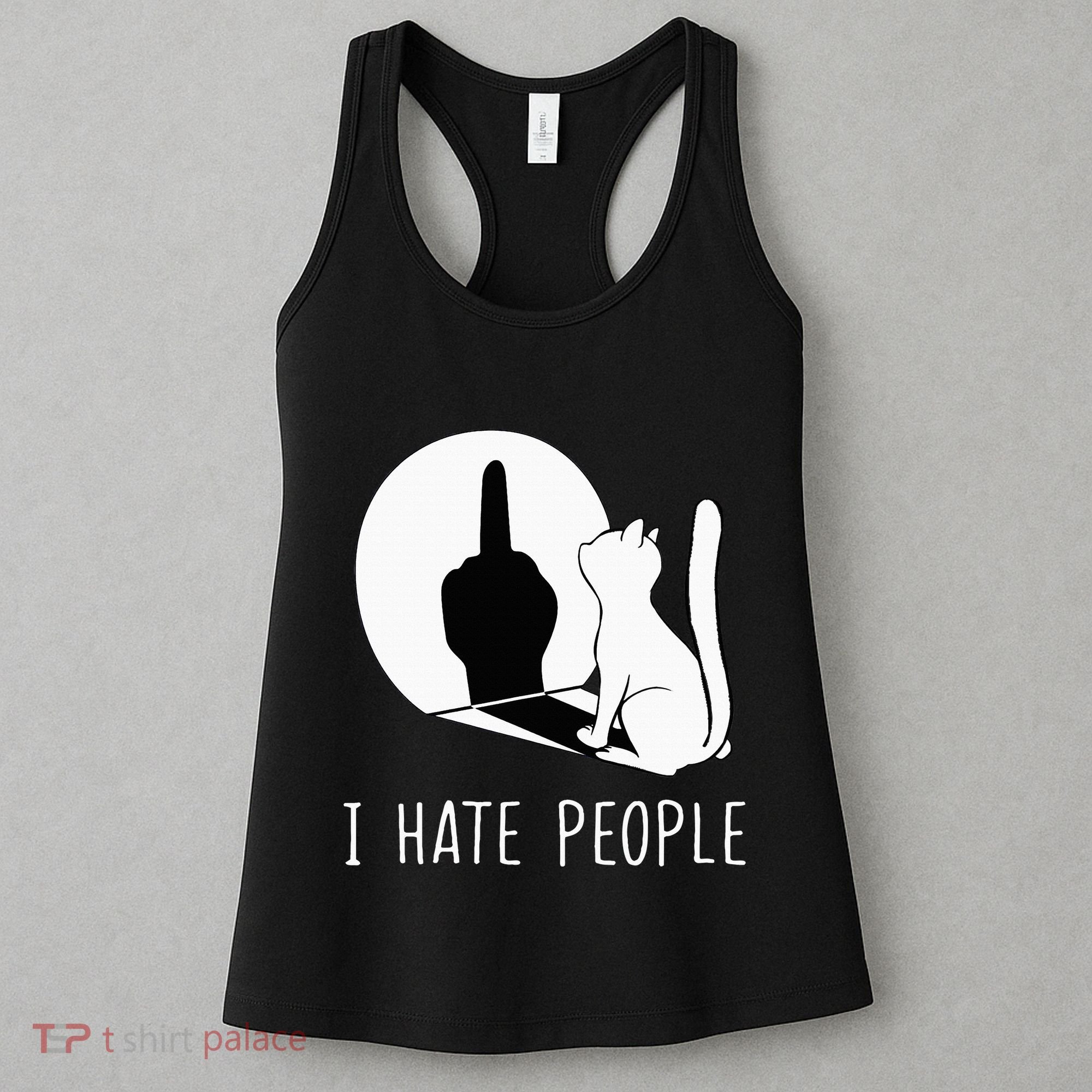Grumpy Kitten Cats I Dont Like People Cat Women's Tank Top