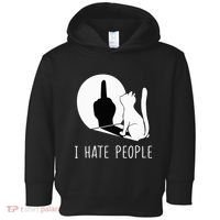 Grumpy Kitten Cats I Dont Like People Cat Toddler Hoodie thumb 0