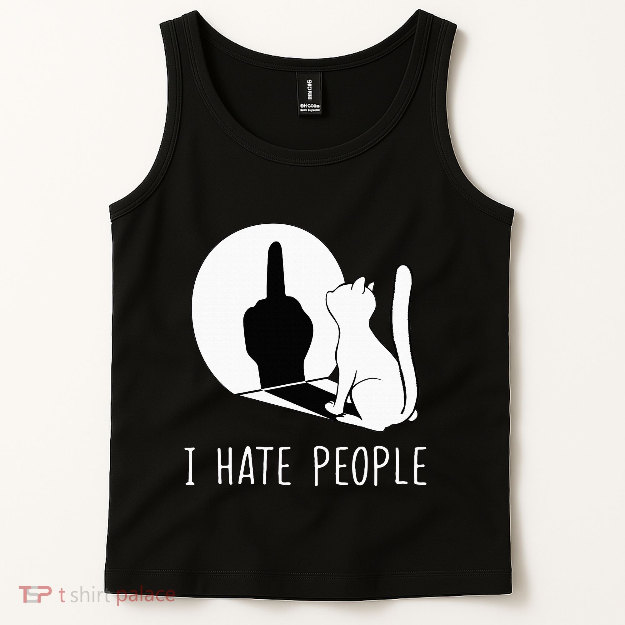 Grumpy Kitten Cats I Dont Like People Cat Tank Top