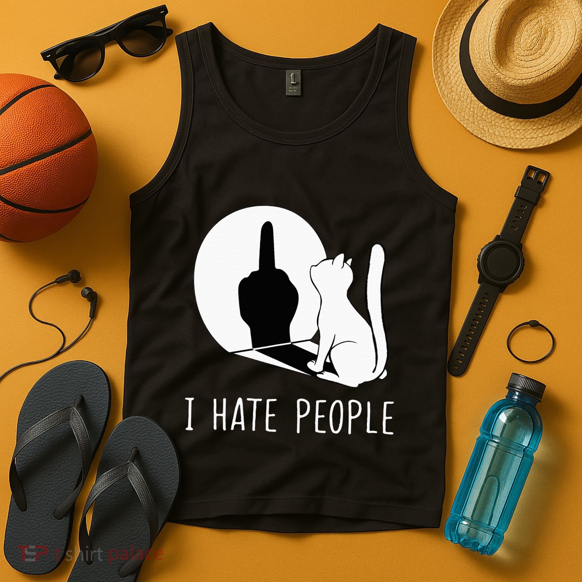 Grumpy Kitten Cats I Dont Like People Cat Tank Top