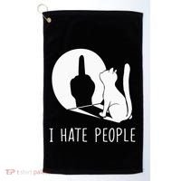 Grumpy Kitten Cats I Dont Like People Cat Golf Towel thumb 0