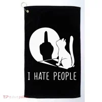 Grumpy Kitten Cats I Dont Like People Cat Golf Towel thumb 0