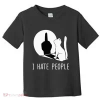 Grumpy Kitten Cats I Dont Like People Cat Toddler T-Shirt thumb 0