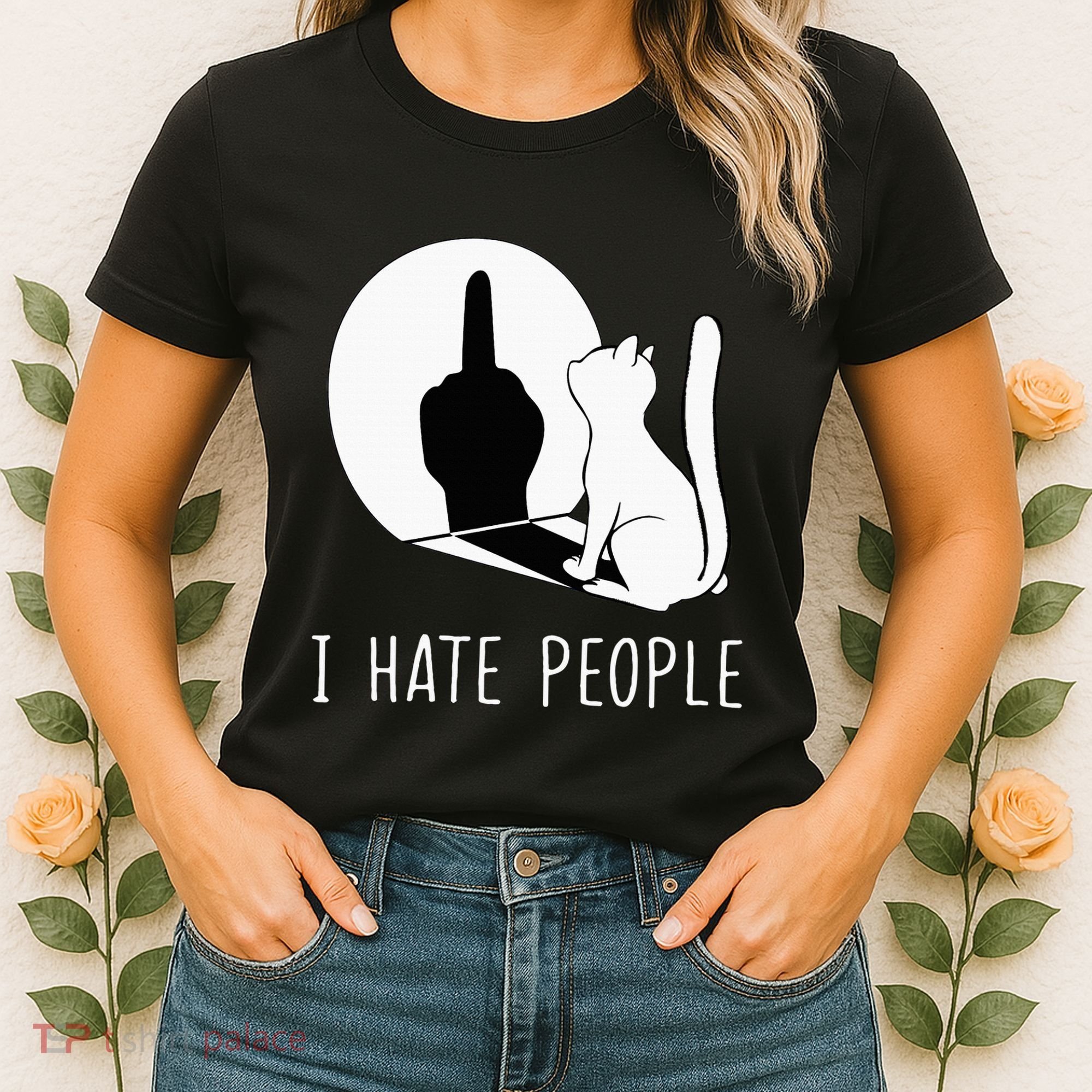 Grumpy Kitten Cats I Dont Like People Cat Women's T-Shirt