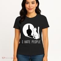 Grumpy Kitten Cats I Dont Like People Cat Women's T-Shirt thumb 4