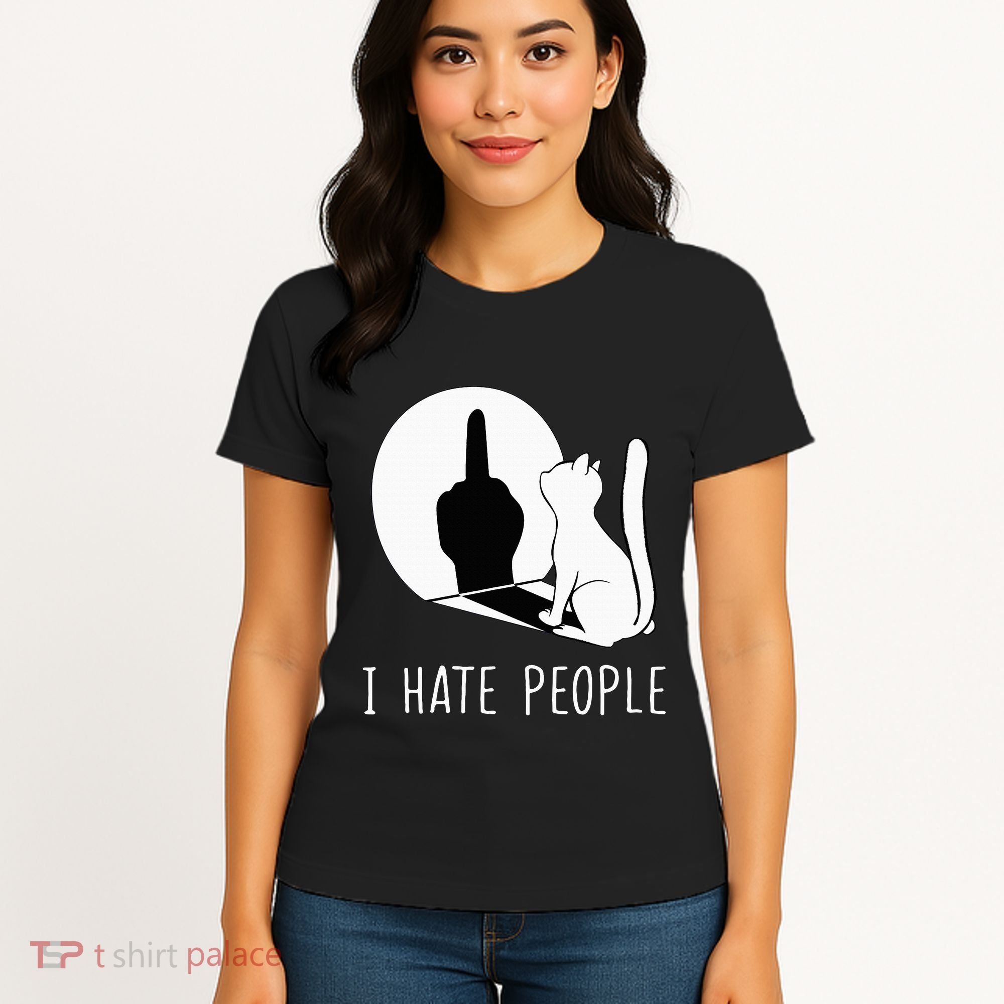 Grumpy Kitten Cats I Dont Like People Cat Women's T-Shirt