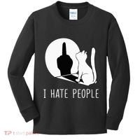 Grumpy Kitten Cats I Dont Like People Cat Kids Long Sleeve Shirt thumb 0