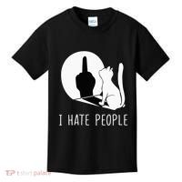 Grumpy Kitten Cats I Dont Like People Cat Kids T-Shirt thumb 0