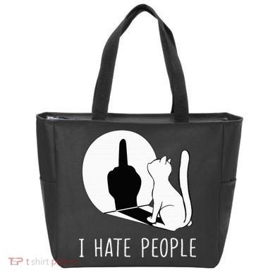 Grumpy Kitten Cats I Dont Like People Cat Tote Bag