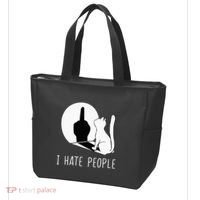 Grumpy Kitten Cats I Dont Like People Cat Tote Bag thumb 3