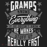 Gramps Knows Everything Funny Gramps Fathers Day Gifts Beanie thumb 2