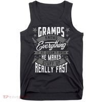 Gramps Knows Everything Funny Gramps Fathers Day Gifts Tank Top thumb 0