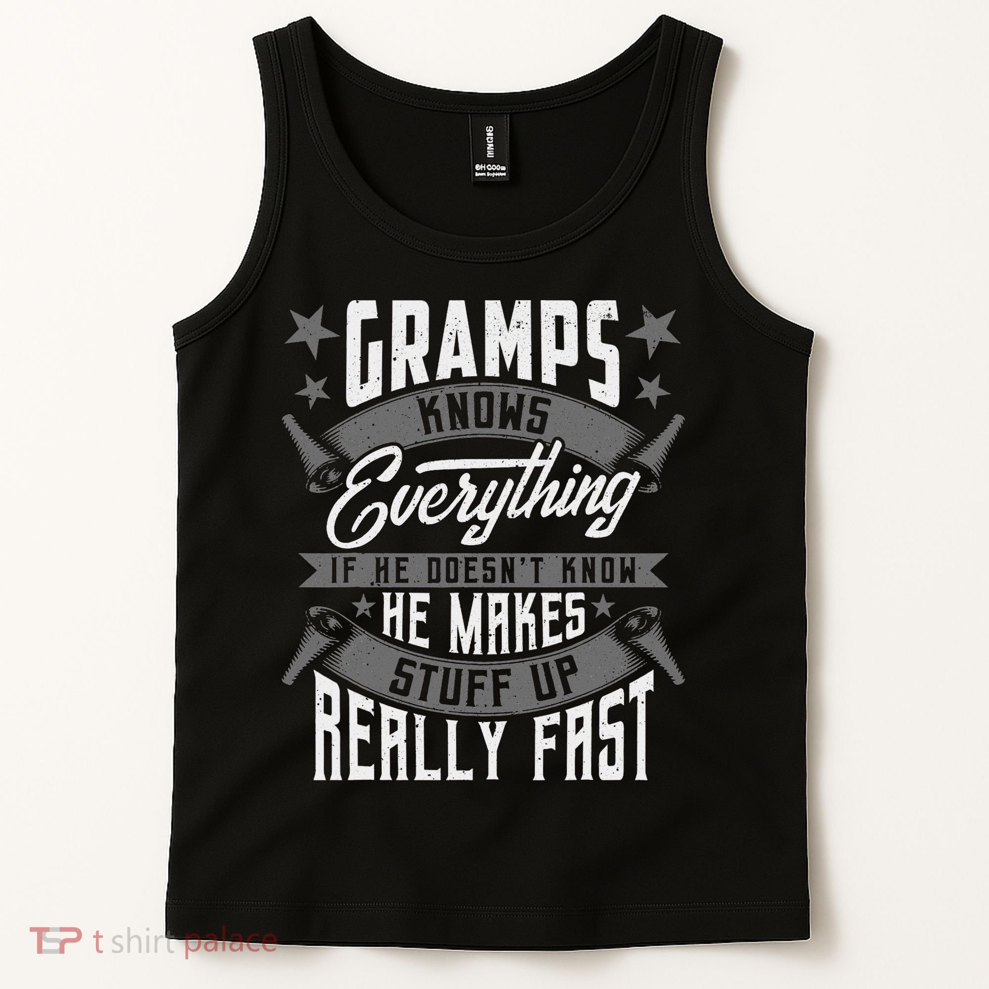 Gramps Knows Everything Funny Gramps Fathers Day Gifts Tank Top