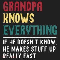Grandpa Know Everything Father's Day Gift For Funny Grandpa Cool Gift Beanie thumb 2