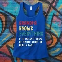 Grandpa Know Everything Father's Day Gift For Funny Grandpa Cool Gift Women's Tank Top thumb 3