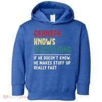 Grandpa Know Everything Father's Day Gift For Funny Grandpa Cool Gift Toddler Hoodie thumb 0
