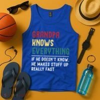 Grandpa Know Everything Father's Day Gift For Funny Grandpa Cool Gift Tank Top thumb 4
