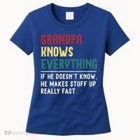 Grandpa Know Everything Father's Day Gift For Funny Grandpa Cool Gift Women's T-Shirt thumb 0