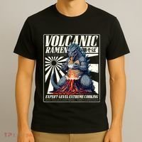 Giant Kaiju Eating Japanese Ramen Monster Lover Birthday T-Shirt thumb 3