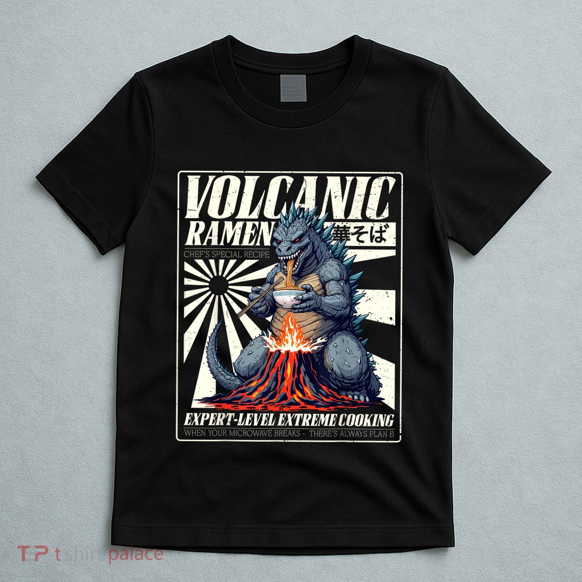 Giant Kaiju Eating Japanese Ramen Monster Lover Birthday T-Shirt