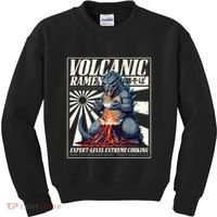 Giant Kaiju Eating Japanese Ramen Monster Lover Birthday Kids Sweatshirt thumb 0
