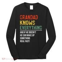 Grandad Knows Everything Father's Day Grandad Long Sleeve Shirt thumb 0