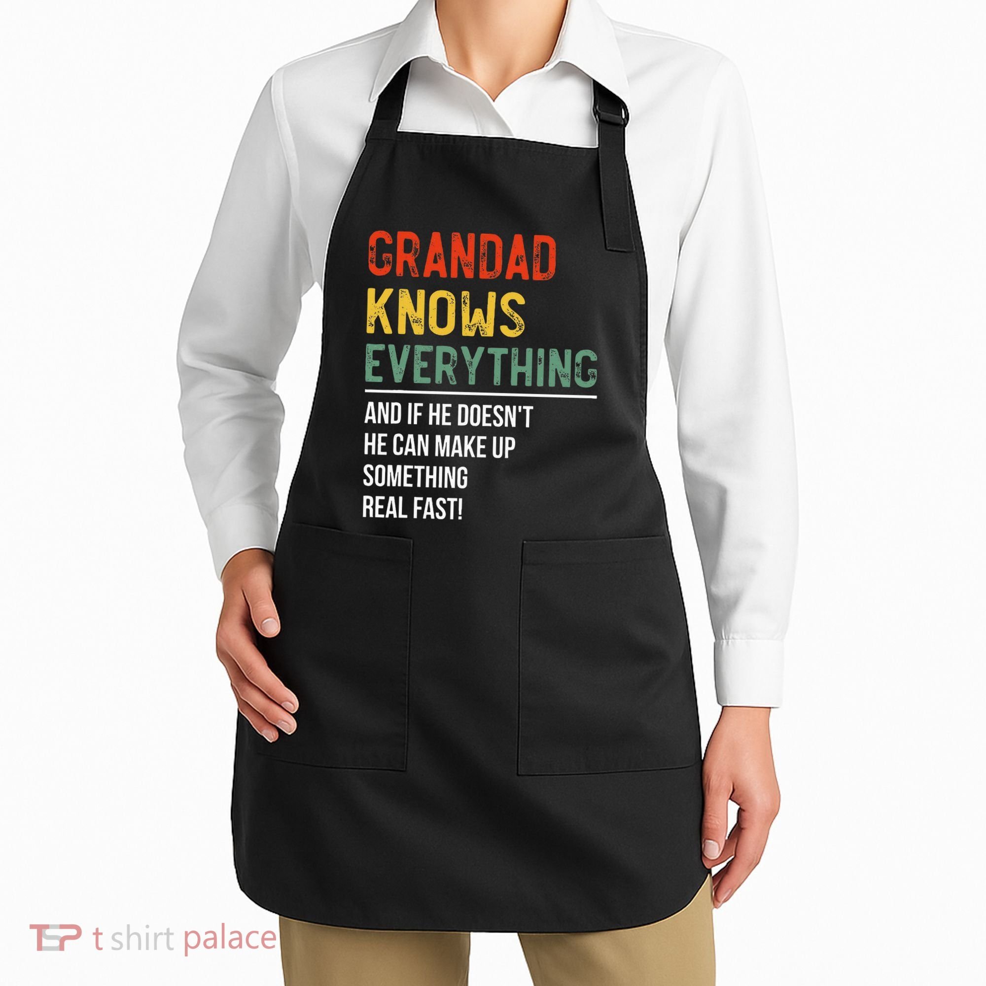 Grandad Knows Everything Father's Day Grandad Apron