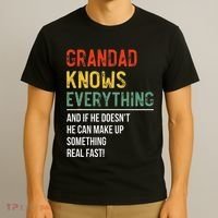 Grandad Knows Everything Father's Day Grandad T-Shirt thumb 3