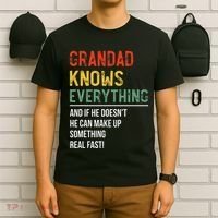Grandad Knows Everything Father's Day Grandad T-Shirt thumb 6
