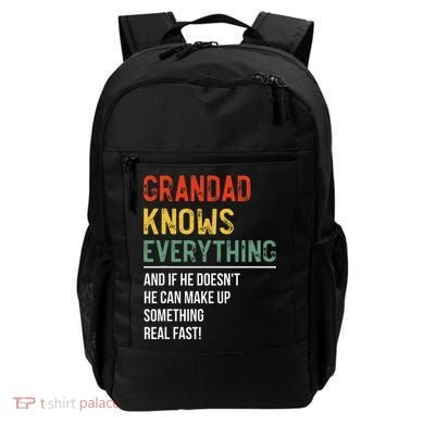 Grandad Knows Everything Father's Day Grandad Backpack