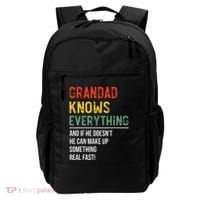 Grandad Knows Everything Father's Day Grandad Backpack thumb 0
