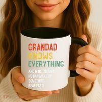 Grandad Knows Everything Father's Day Grandad Coffee Mug thumb 3