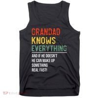 Grandad Knows Everything Father's Day Grandad Tank Top thumb 0