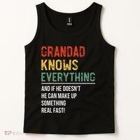 Grandad Knows Everything Father's Day Grandad Tank Top thumb 2