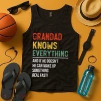 Grandad Knows Everything Father's Day Grandad Tank Top thumb 4