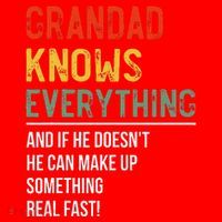 Grandad Knows Everything Father's Day Grandad Santa Hat thumb 1