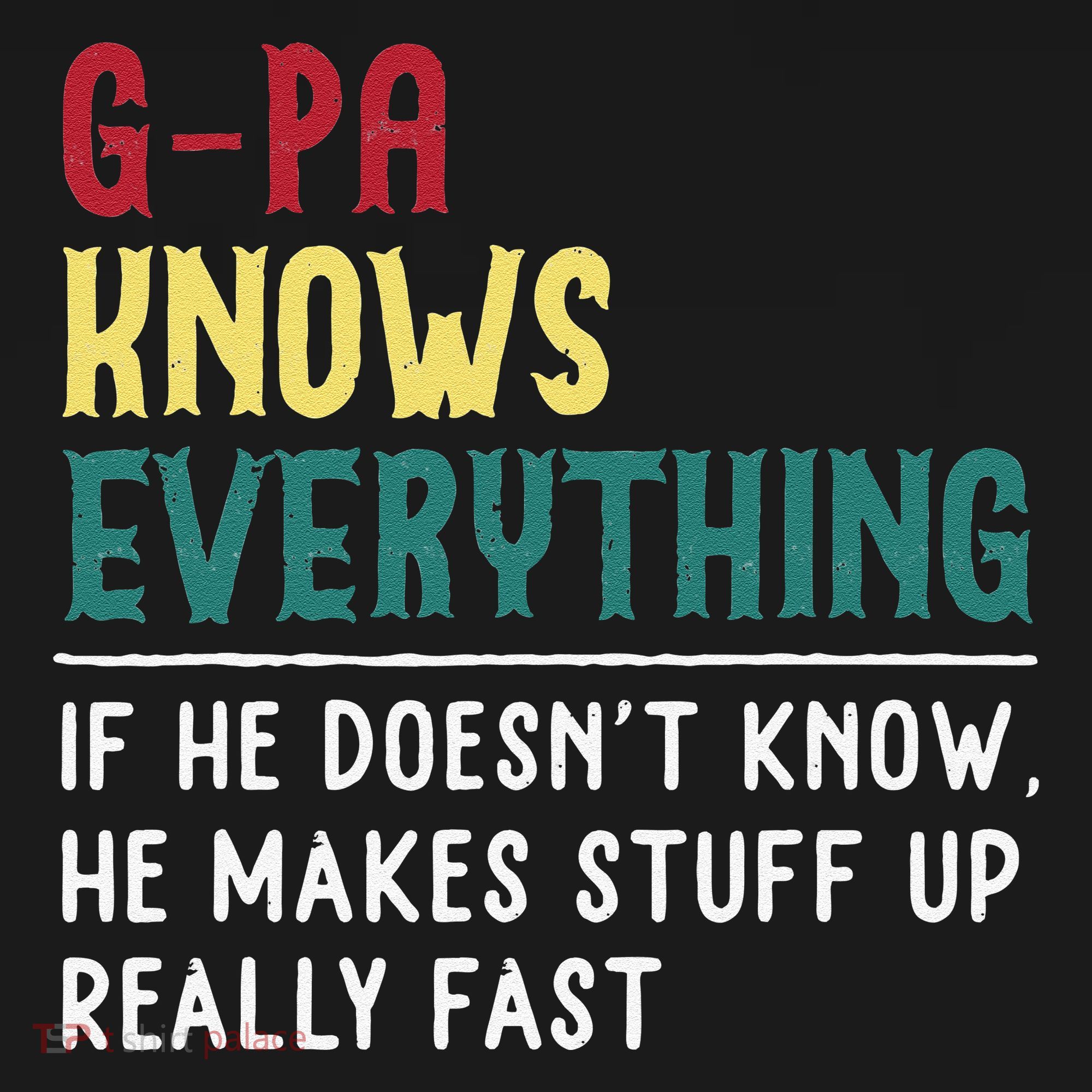 Gpa Know Everything Funny Fathers Day Gift For Grandfather Apron