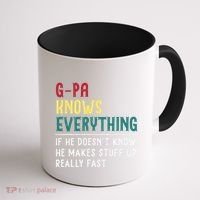 Gpa Know Everything Funny Fathers Day Gift For Grandfather Coffee Mug thumb 1