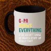 Gpa Know Everything Funny Fathers Day Gift For Grandfather Coffee Mug thumb 2
