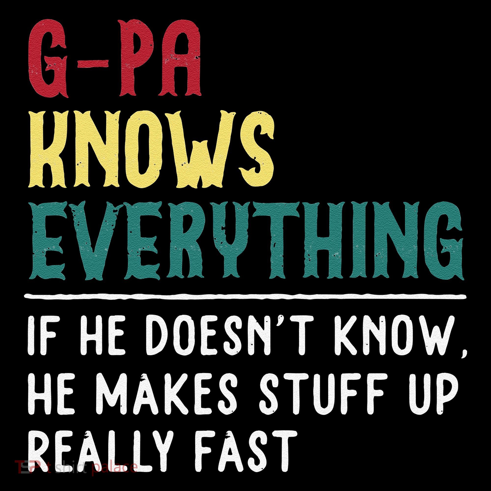 Gpa Know Everything Funny Fathers Day Gift For Grandfather Coffee Mug