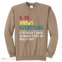 Gpa Know Everything Funny Fathers Day Gift For Grandfather Sweatshirt thumb 0