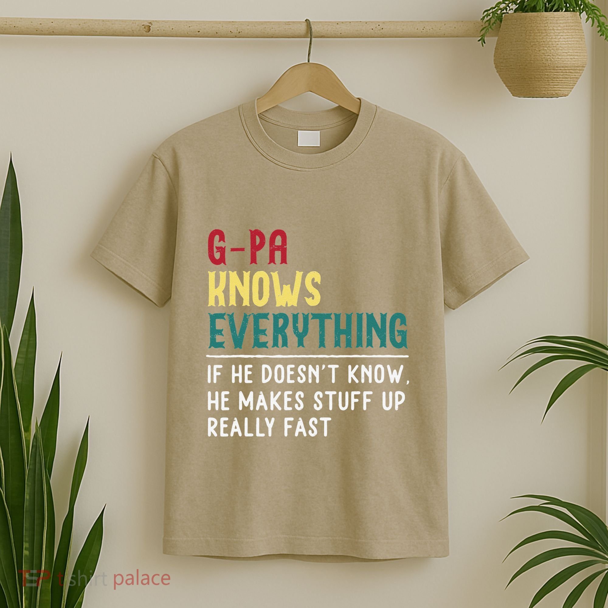 Gpa Know Everything Funny Fathers Day Gift For Grandfather T-Shirt